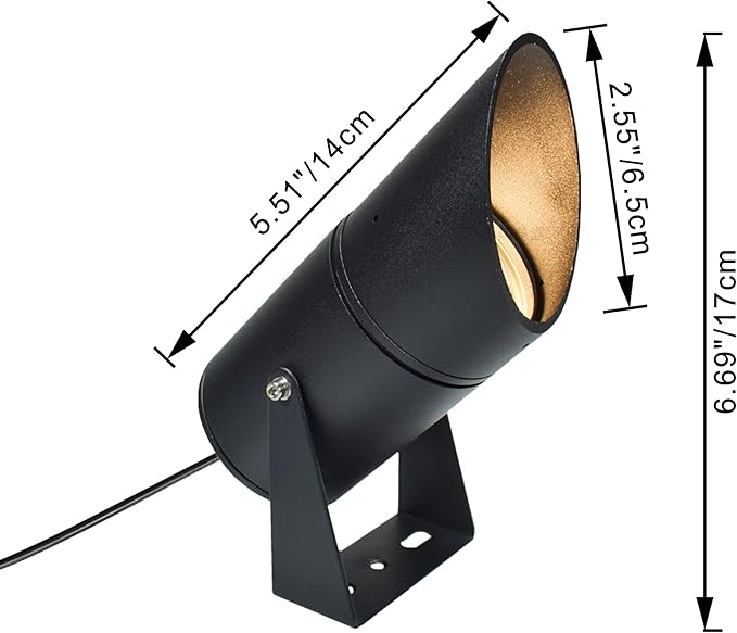 Kiven IP65 Waterproof LED Landscape Mini Up Down Light LED Decorative Spotlight Lamp with Plug-in Cord and Timer for Indoor Outdoor Yard Step Statue LED Lawn Light(10W Cool White)-HWD0157