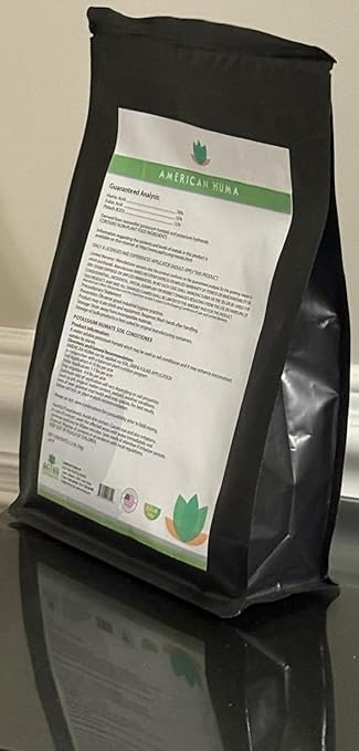 American HUMA 2.2 Pound Soluble Potassium Humate and Humic Acid Natural Fertilizer Powder - Potassium Humates - Natural Humus