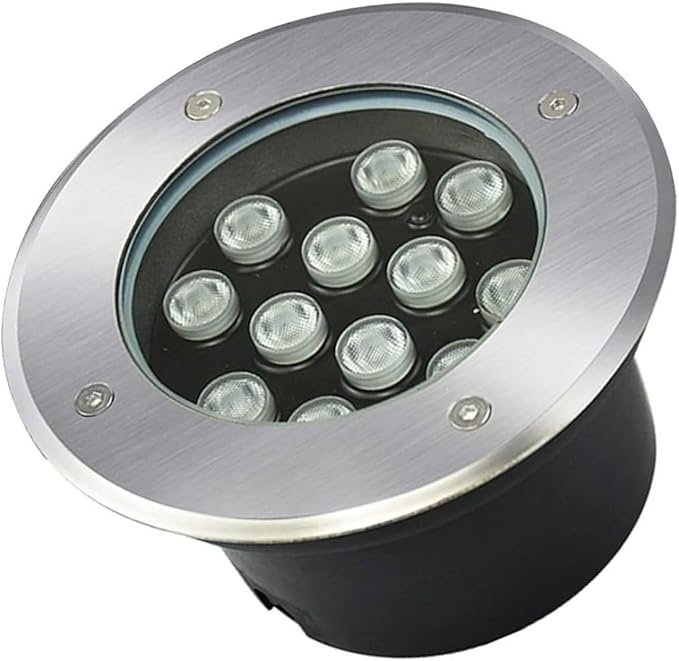 Outdoor Ground Light LED Buried Lights IP66 Waterproof Recessed Underground Light AC85-110V for Garden Yard Walkway Pathway Patio Lawn Decoration Landscape Lights