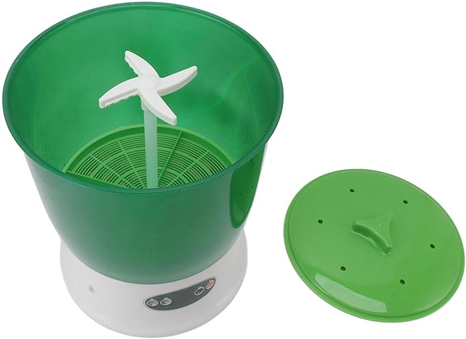 JTLB Bean Sprouts Machine 3 Layer Automatic Seed Sprouter Kit with Pressing Plate for Home Kitchen Countertop Large Capacity Bean Sprouts Grower Germination Kit (US Plug 110V)