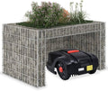 Lawn Mower Garage with Raised Bed 43.3x31.5x23.6 Steel Wire (Weight: 30.2 lbs)