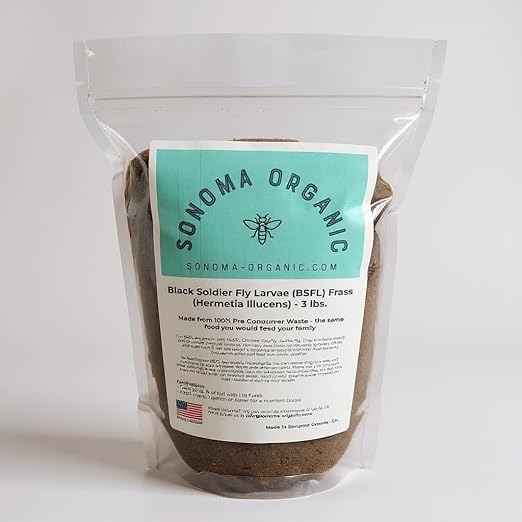 Black Soldier Fly Larvae Frass Organi Plant Fertilizer Made in Sonoma County CA | NPK 4-3-4 (15 lbs)