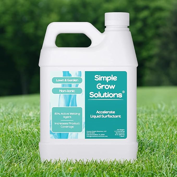 Micronutrient Booster Fertilizer (32 Ounce) and Accelerate Non-Ionic Liquid Surfactant (32 Ounce) - Simple Grow Solutions - Lawn Garden and Indoor Plants
