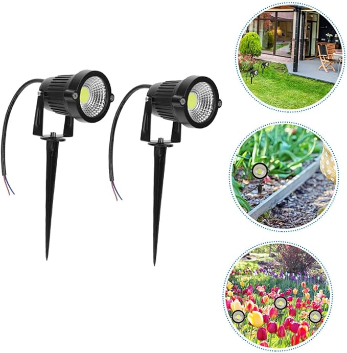 2pcs Creative Led Landscape Light In-ground Decorative Light for Garden and Pathway Cob Outdoor Lighting Easy Installation