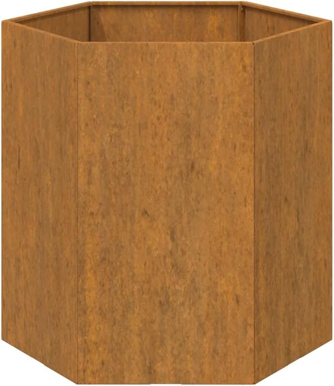 Planter RustyGardening AccessoriesModern DesignBackyard Raised BedsPatio Raised BedsHerb PlantersFreestanding Plantersfor BalconiesDecksPatiosVerandas15.7x15.7x17.7 Corten Steel