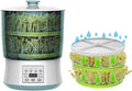 2pcs Germination Tank Intelligent PTC tat Heating Bean Sprout Machine Home Kitchen Bean Sprout Cultivation Kit 2 Layers US 2