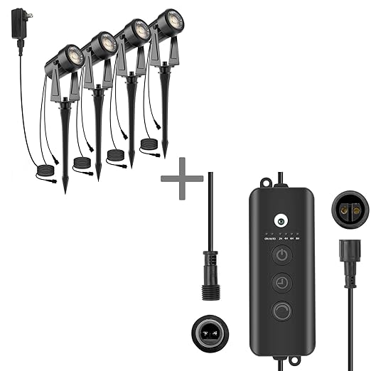 80-100W Dusk to Dawn Sensor for SUNTHIN Warm White Landscape Lighting Timer and Dimming Compatiable with SUNTHIN Warm White Spotlights Only