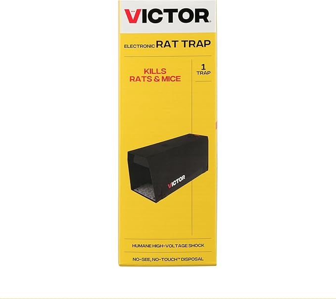Victor Indoor Electronic Rat Trap Humane Electric Rat Traps Indoor for Home No Touch No See Traps - M241B - Quickly and Humanely Kill Rats Indoors - 1 Pack