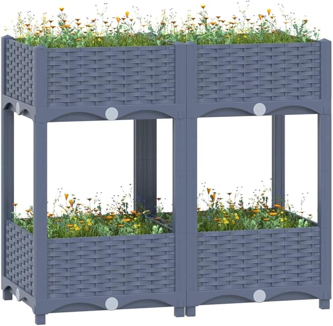 YAFF Raised Bed 31.5x15.7x28 Polypropylene (16.544lbs)
