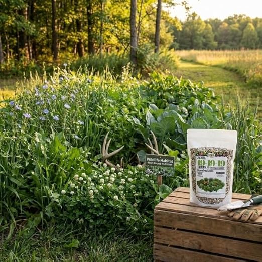 Old Cobblers Farm™ Wicked Growth Deer Plot &amp Wildlife 19-19-19 Fertilizer - Balanced Nutrition - Achieve Lush Growth and Vibrant Blooms (5 lbs | 10 lbs | 15 lbs | 20 lbs) (15 lbs)