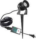 Outdoor LED Spotlight Timer Waterproof Bright Flag Light with Spiked Stand Landscape Automatic Mini Lawn Lamp 7W Graden Light Decorative with Plug Courtyard Front Yard Warm White WJTG0010