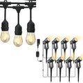 Svater Landscape Lighting Outdoor 8 Pack with 144 FT Outdoor String Lights 2W for Outside Patio Backyard