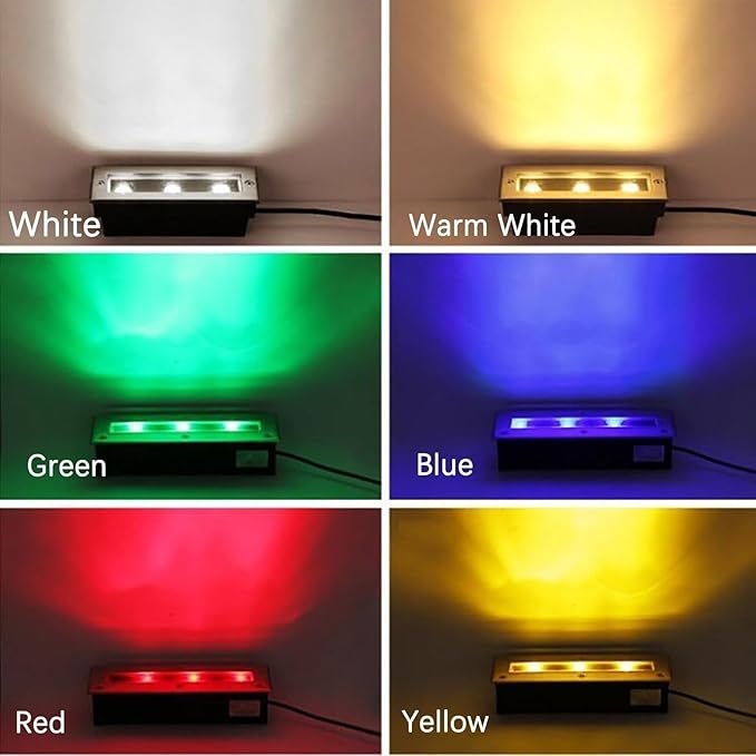 Outdoor Buried Lights - LED Landscape Lights AC 220V Embedded Rectangle Floor Lamp Ip67 ?Waterproof Ultra-Thin Spotlight Easy to Install Garden Backyard Patio Step Walkway Ground Light