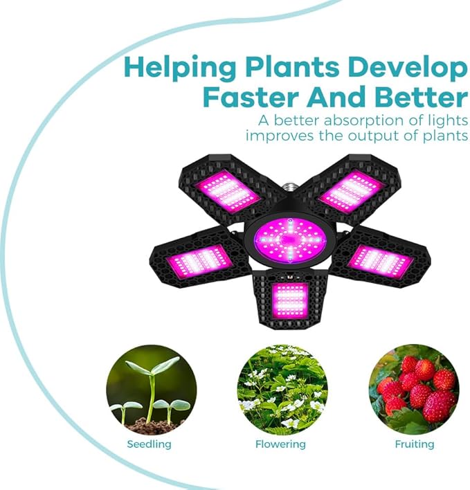 400W Deformable Full Spectrum Grow Lights 110V Red Blue Greenhouse Tent Planting Box 100-277V Indoors Seedings Hydroponic Lamps UV/IR Vegetable Fruits Flowers Potted Moss Succulent Cultivate Lighting