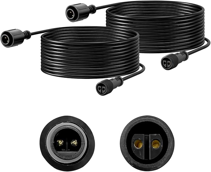 SUNTHIN 6 Pack Landscape Lighting with Dusk to Dawn Sensor Controller Bundle with 2pcs 6.5FT Extension Cord
