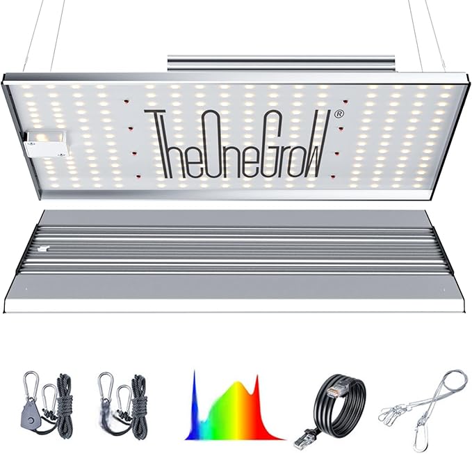 MA1200 Grow Light Full Spectrum 120 Watt Dimmable Plant Light Panel LED Grow Light for Seed Starting Vegetables Bloom Hanging Growing Lamp for 2x2/3x3 Grow Tent