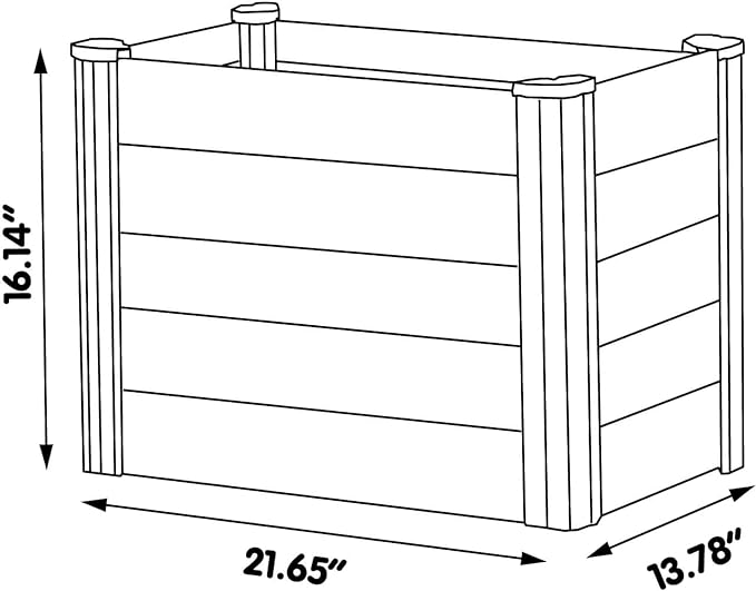 ABSCO The Organic Garden Co. Hakea Metal Kids Garden Bed 1.8' x 1' x 1.3' – Raised Outdoor Planter Box for Children Galvanized Steel Metal Blue