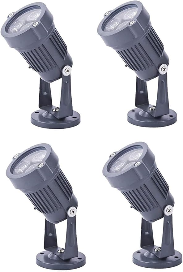 4PCS IP65 Waterproof Lighting Garden Lights - 3W Lawn Light LED Outdoor Spotlight Floodlight Advertising Signs Projection Disc Spotlights(Green)