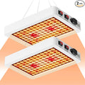 2PCS 500W LED Indoor Planting Grow Light with 312 Energy-Saving Lamp Beads Veg/Bloom Dual Modes 100-277V Universal Voltage US Plug Ideal for Seed GerminationHydroponicsVegetable/Flower