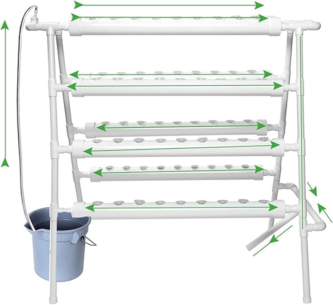 Hydroponic Tower Growing Sytem 72 Sites 8 Pipes Hydroponic Grow Kit Garden Planting Equipment Nft Soilless Balcony Indoor Greenhouse Tool Lettuce Strawberry Easy to Insta