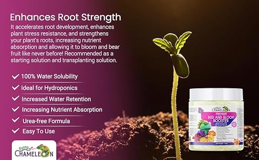 Funny Chameleon 0-50-30 Premium Bud and Bloom Booster with Chelated Micronutrients for Use in Soil and Hydroponics Super Concentrated Flower Fuel (1/2 LB)