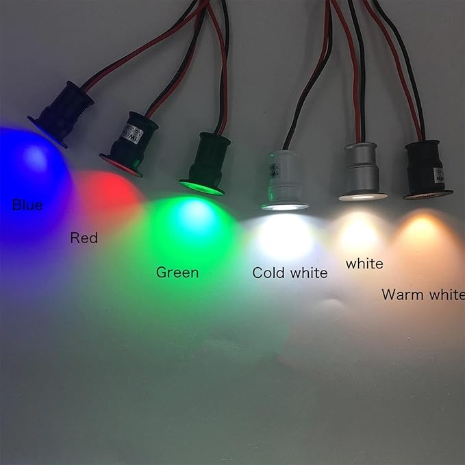Mini Spotlight 1W Recessed Spot DC12V White Shell Lighting Angle 30° with Transformer 15Pack (Natural)