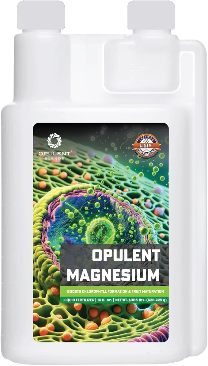 Opulent Magnesium | 16 fl. oz. | Liquid Magnesium Fertilizer | Magnesium Amino Acid Complex | Macronutrient | Boost Plant Chlorophyll Formation &amp Fruit Maturation