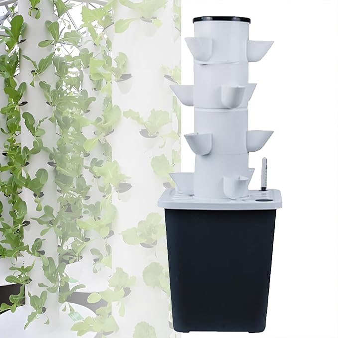 Hydroponic Planting System Kit Indoor Vertical Planting Garden Box Suitable for Fresh Herbs Vegetables and Fruits(20 Holes)