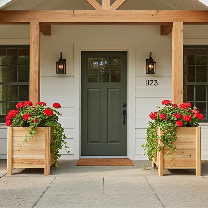 Tall Cedar Raised Garden Planter Box with Legs – Elevated Design for Comfortable Gardening Custom Sizes for Home Patio &amp Commercial Use (36 L x 18 W x 25 H)