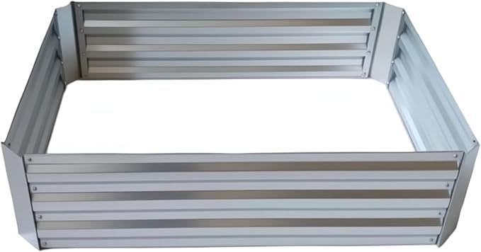 Relaxdays Raised Bed with Greenhouse for Flowers Plants and Vegetables H x W x D: 92 x 125 x 95 cm Garden Plant Bed Silver