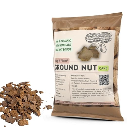 Hug A Plant | Ground Nut Cake/Kappalandi Pinnakku For Plants (Home &amp Garden) (1 KG)