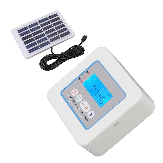 Micro Automatic Drip Irrigation Kit with Programmable Timer Solar Powered Multi Function Watering Sprayer LED Display for Gardens Lawns Patios Water Saving Device