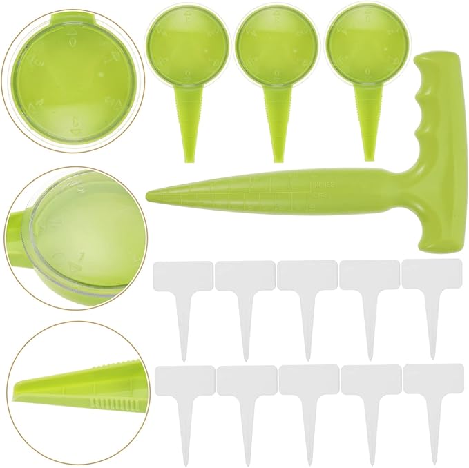 Kisangel 5sets Garden Hand Tool Set Plant Labels Ergonomic Design for Easy Planting and Gardening for Flower Vegetable Gardens