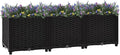 Raised Bed Garden Planter Outdoor Planter Box Natural Plant Pot Suitable for Vegetable Grass Lawn Yard 47.2x15.7x15 Polypropylene