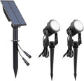 6000k2 in 1Solar Spot Lights Outdoor Solar Powered RGB Landscape Lighting IP65 Waterproof Auto On/Off Spotlights for Outside Garden Yard Landscape Pathway Garage