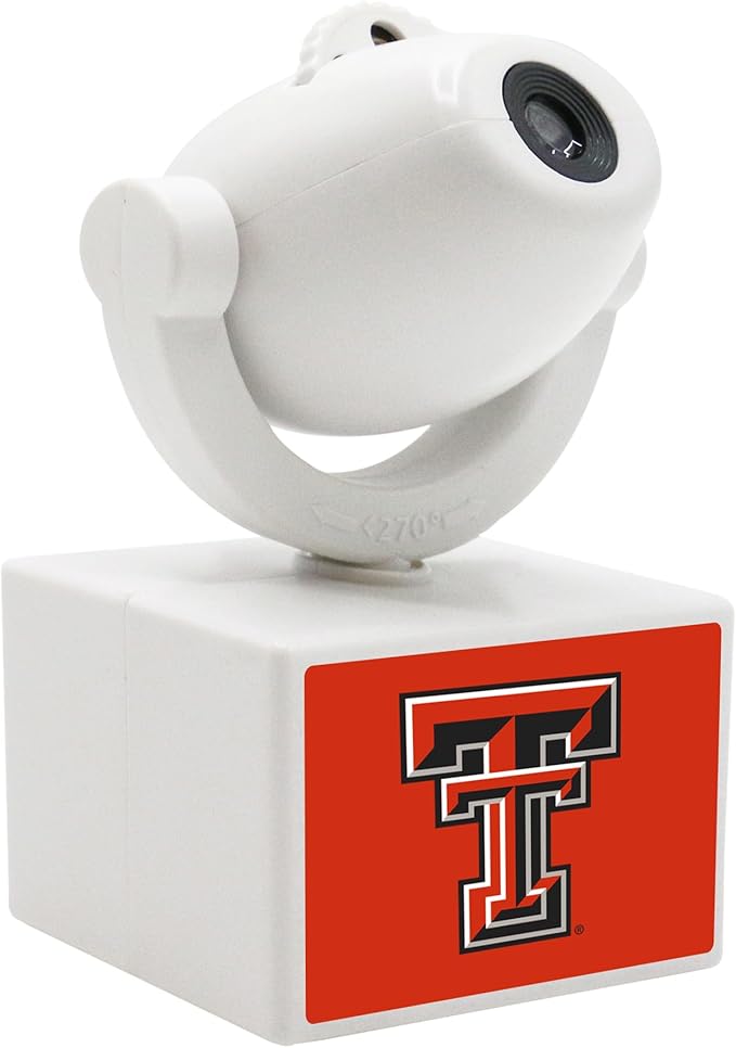 Sporticulture NCAA American Football Raiders - Adjustable Led Mini Spotlight Projector with 6 Team Logo Designs - Portable &amp Rechargeable Spotlight - Battery-Operated - 4.375” x 3.125”