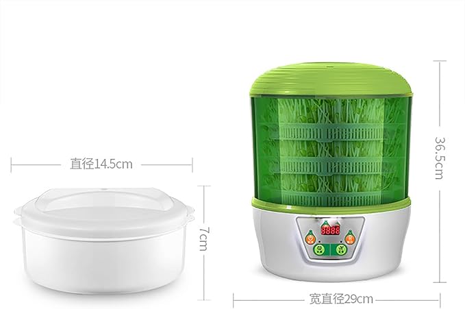 Electric Bean Sprout MachineIntelligent Seed Germination KitIntelligent Constant Temperature1.25L Large Capacity Water Tank Ideal for Sp