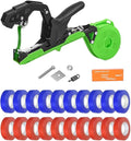 Plant Tying Machine Set Vine Tying Machine for Climbing Plants Tomato Tomatoes Vining Vegetables Flower PlantingCucumber 10000pcs Staples 20 Rolls (Green)