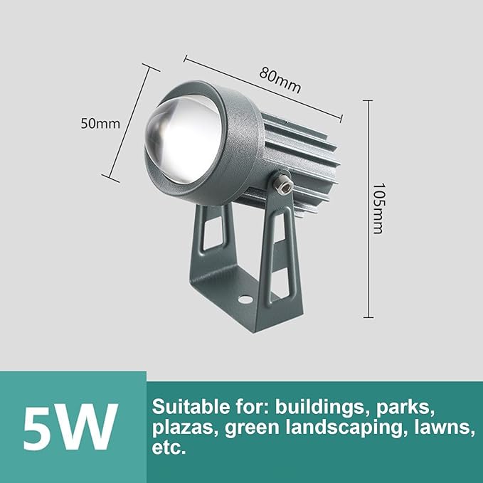 Landscape Lamp - AC85-265V Long Range LED Beam Light Rotation Spot Lights IP65 Waterproof Narrow Beam Spotlight Outdoor Architectural Decorative Lighting(Blue5w)