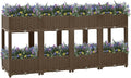 Raised Bed Outdoor Planter Garden Bed Polypropylene Raised Garden Bed Raised Planter Bed Raised Plant Containers for Fresh Vegetables Herbs Flowers 63x15.7x28
