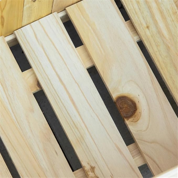 Folding Raised Garden Bed – Portable Wooden Planter Box for Vegetables Herbs &amp Flowers – Natural Fir Wood with Drainage No Assembly Required
