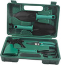 Garden Tool Set with Carry Case 5pcs Portable Hand Tools Including Shovel Rake Pruning Shears for Outdoor Planting and Gardening Maintenance