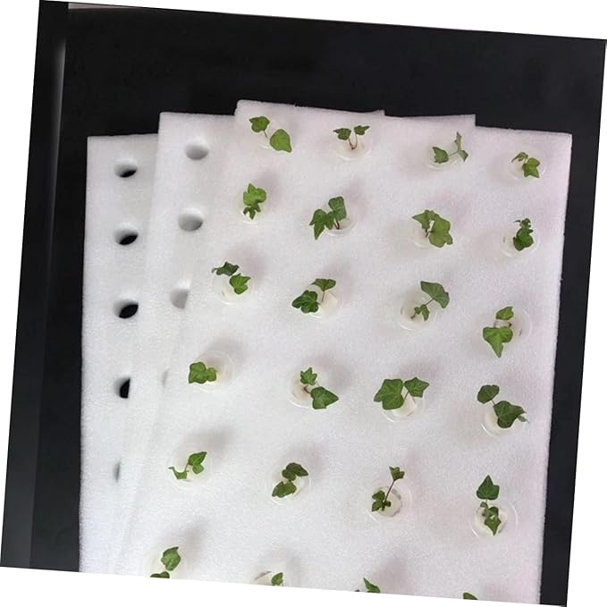 1Set Hydroponic Planting Tray Soil Floating Sponge Kit with Cylinder Sponge Cups Planting Baskets for Greenhouse Vegetable Cultivation