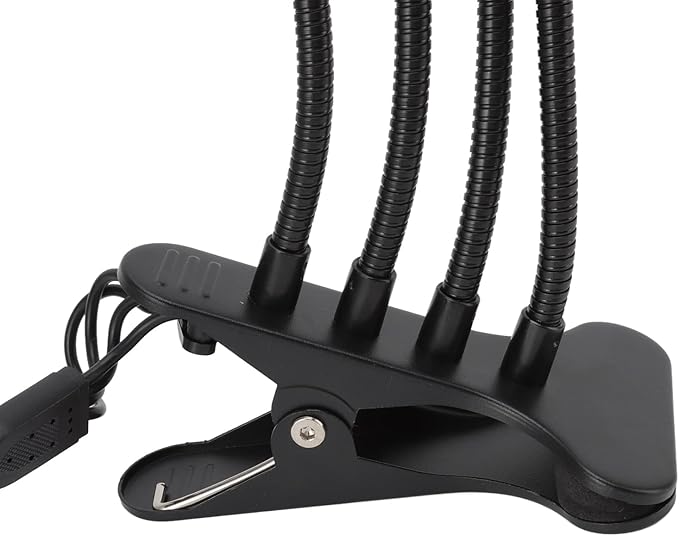 LED Grow Light Aluminium Alloy 4 Heads Bendable Adjustable USB Plant Light with Clip - Flexible 360 Degree Bending Full Indoor Growing Light Plants