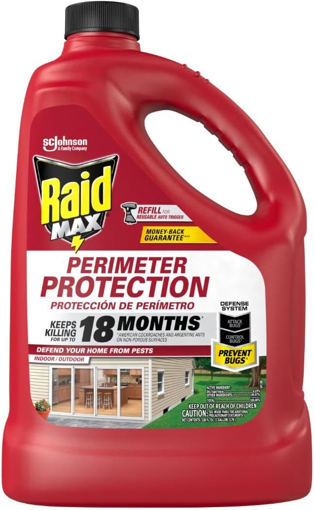 Raid MAX Perimeter Protection Refill Up to 18 Months of Protection Indoor and Outdoor Use 1 Gallon (3.78 l)