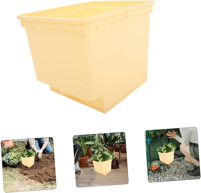Mipcase Hydroponics System Bucket for Soilless Vegetable Cultivation Easy to Assemble Planter for Balcony Gardens and Greenhouses Yellow Color No Lid Included