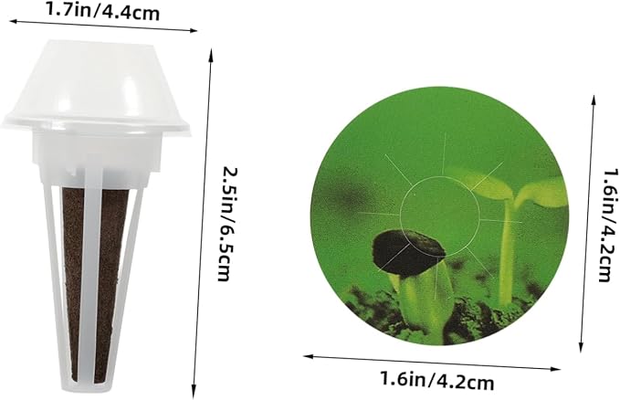 1 Set Hydroponic Growing System Indoor Gardening Set with Transparent Humidity Domes Planting Sponges and Labels for Seed Germination and Plant Growth