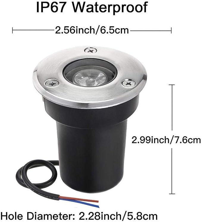 6 Pack Outdoor LED Flood Light - 1W Ground Spotlights IP67 Waterproof Outdoor Buried Lights Recessed LED Spot Lights For Paving Patio Step Garden Lawn Landscape Lighting(Green220v(1W))