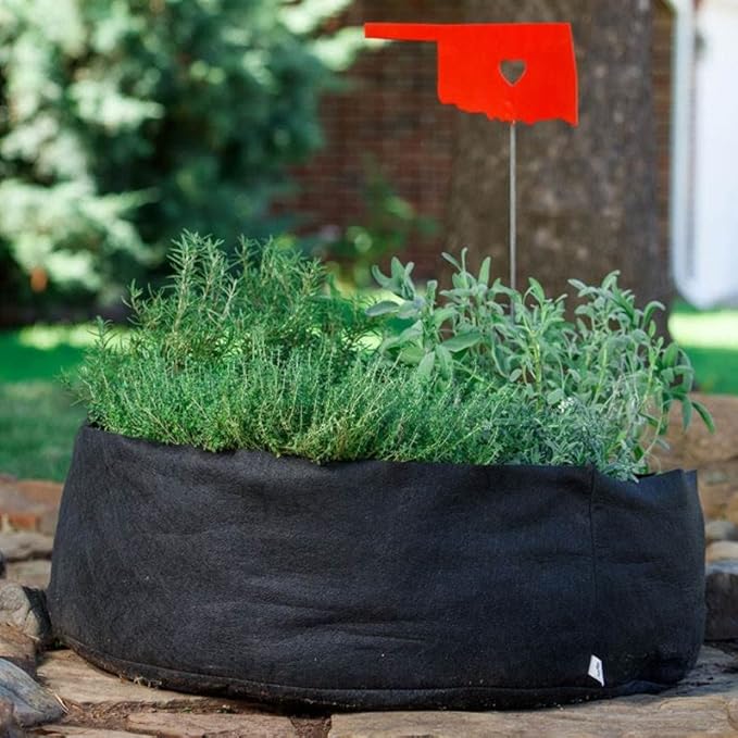 Park Seed Smart Pot Round Raised Bed Fabric Planter 100 Gallon Capacity Black