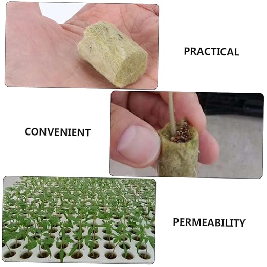 BESPORTBLE 120pcs Compressed Hydroponic Wool Cubes for Soil Planting for and Cuttings Height for Orchids Tomatoes and Peppers
